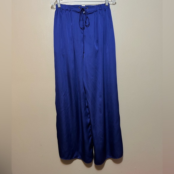 Free People Intimately Free Wine- Down Satin Lounge Pants - Picture 2 of 9